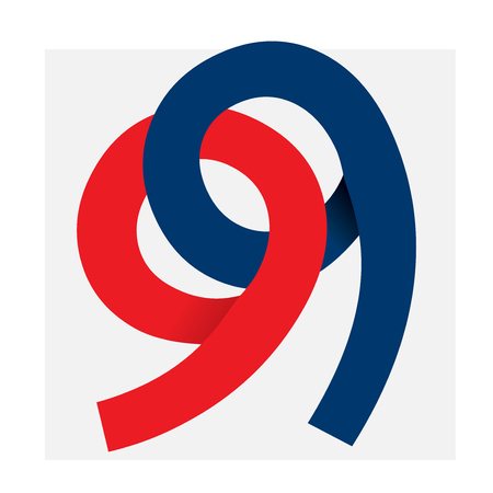 number illustration isolated logo_nineのイラスト素材
