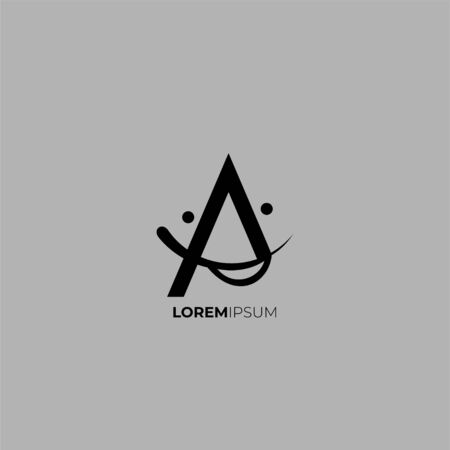 letter a logo monogram for business identity branding companyのイラスト素材