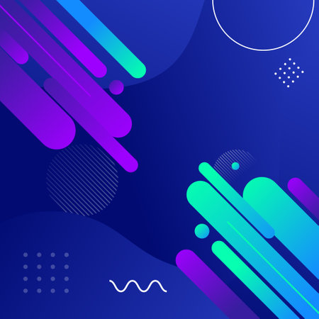 Gradient flowing geometric pattern background texture for poster cover design. Minimal color abstract gradient banner template. Modern vector wave shapeのイラスト素材