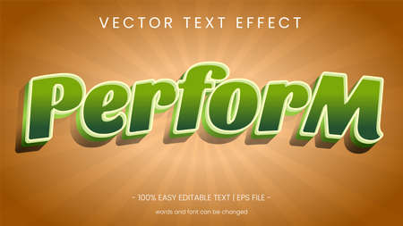 perform text effect typography