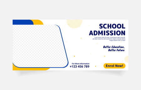 school admission template design vectorのイラスト素材