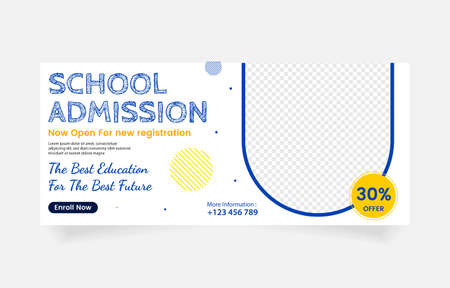 schooll admission banner template designのイラスト素材
