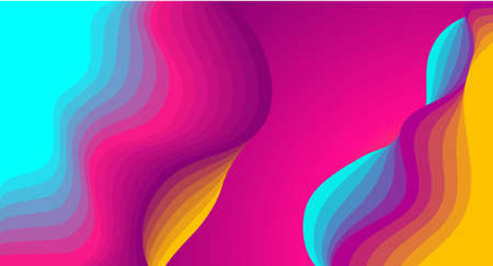 fun color papercut shape abstract background