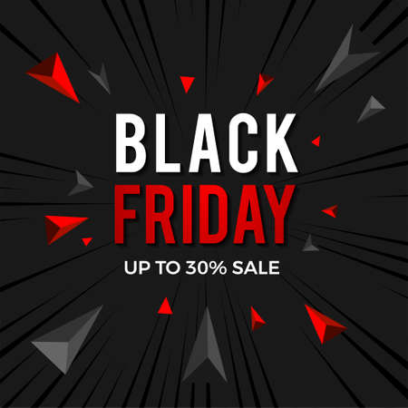 black friday banner square backgroundのイラスト素材