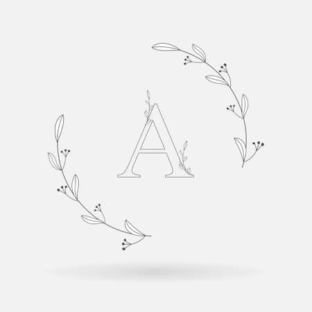 frame floral radial vectorのイラスト素材