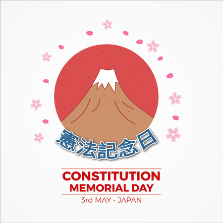 Japan Constitution Memorial Dayのイラスト素材