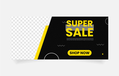 super sale banner template design product promoのイラスト素材