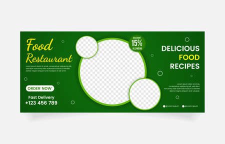 banner design restaurant and cafe menu promoのイラスト素材