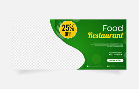 banner template design food restaurant menu promoのイラスト素材