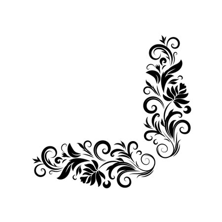 floral ornament vector design illustration isolatedのイラスト素材