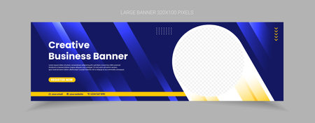 banner template design website promotion for company corporate and more needsのイラスト素材