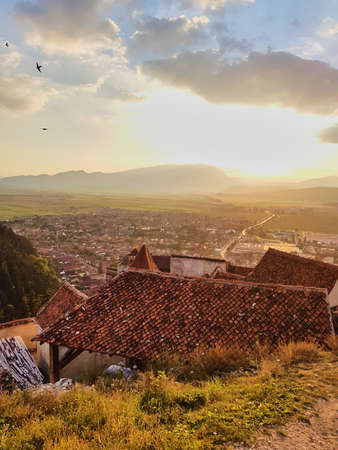 18-09-2018,view of the  carpathians mountanis from the citadel of Rasnov.Rumania