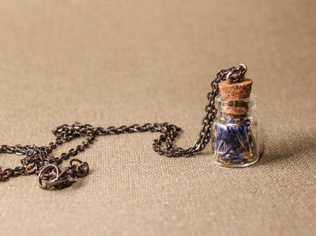 Pendant with cornflowerの写真素材