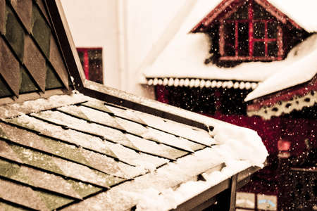 the roof of an old building in the Russian styleの写真素材