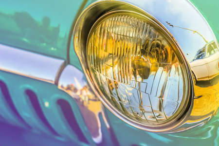 Moskow. Russia. 14 April 2018. Exhibition of retro cars at VDNH