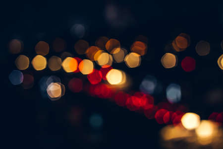 Abstract bokeh night garden in city backgroundの写真素材