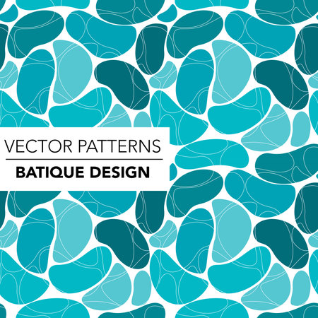 Seamless pattern with abstract stones in blue colors. Vector illustrationのイラスト素材