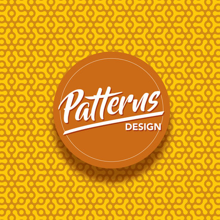 Vector illustration of Patience Day label on yellow halftone pattern backgroundのイラスト素材