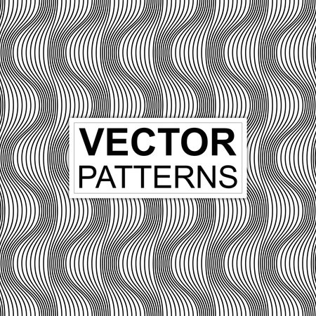 Seamless pattern with abstract wavy lines. Vector illustration.のイラスト素材