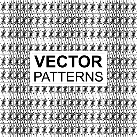 Abstract geometric pattern background. Black and white seamless pattern. Vector illustration.のイラスト素材