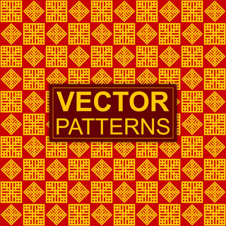 Seamless pattern with Chinese elements. Vector illustration for your designのイラスト素材