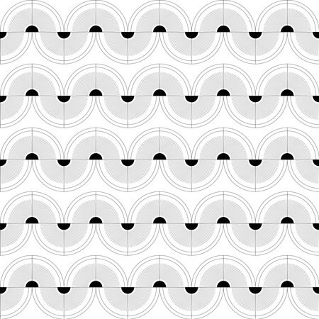 Seamless pattern with black and white circles. Vector illustration.のイラスト素材