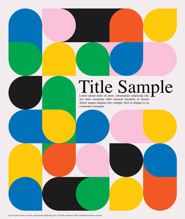 Modern bstract background with geometric shapes. Design for poster, cover, brochure, flyer. Vector illustrationのイラスト素材