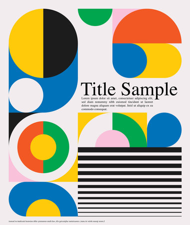 Modern bstract background with geometric shapes. Design for poster, cover, brochure, flyer. Vector illustrationのイラスト素材