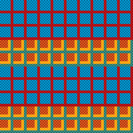 Seamless plaid pattern in red and blue colors. Vector illustration.