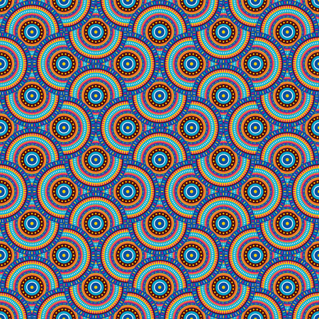 Seamless pattern. Ethnic geometric ornament. Abstract kaleidoscope background.のイラスト素材