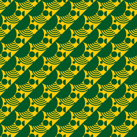 Seamless pattern with the image of the flag of Jamaica.のイラスト素材