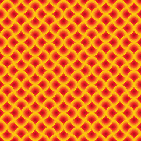 Seamless pattern with red and yellow circles. Vector illustration.のイラスト素材