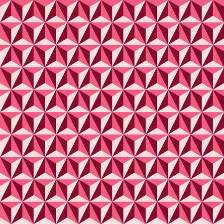 Seamless geometric pattern. Vector illustration. Pink and red colors.のイラスト素材