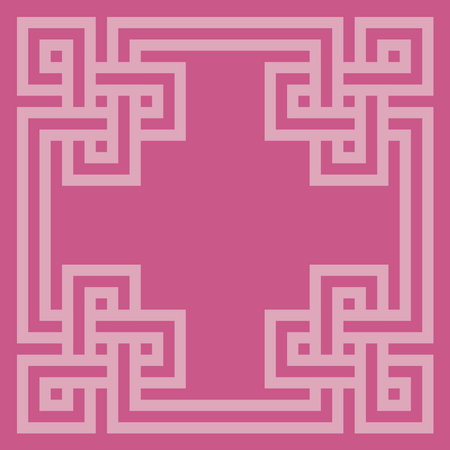 Celtic knot seamless pattern. Vector illustration in pink and white colors.のイラスト素材
