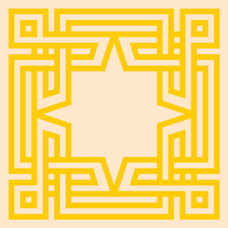 Celtic pattern in golden color. Vector illustration for your designのイラスト素材