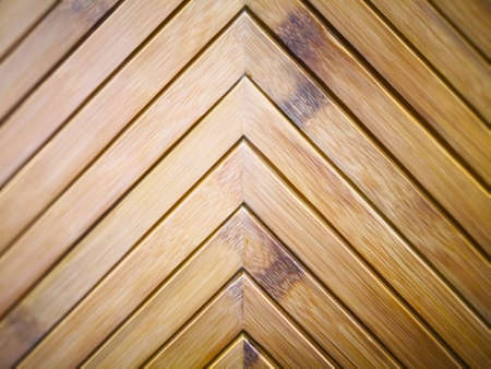 Home decoration concept and abstract background. Closeup view of bamboo wall decoration. Bamboo...