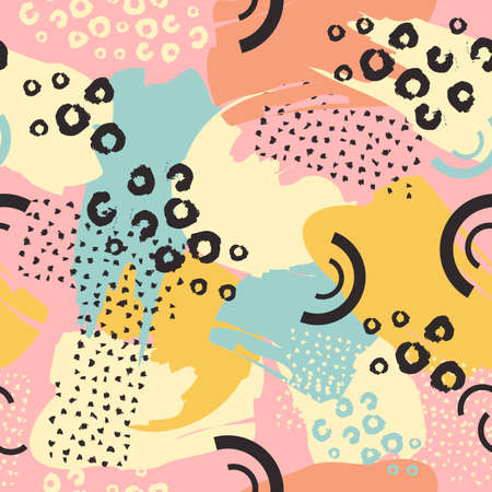 Colorful abstract seamless pattern for printing, website, fabric, cards vector illustration.のイラスト素材