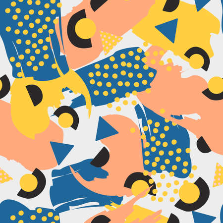 Colorful abstract seamless pattern for printing, website, fabric, cards vector illustration.のイラスト素材