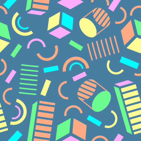Colorful abstract seamless pattern for printing, website, fabric, cards vector illustration.のイラスト素材