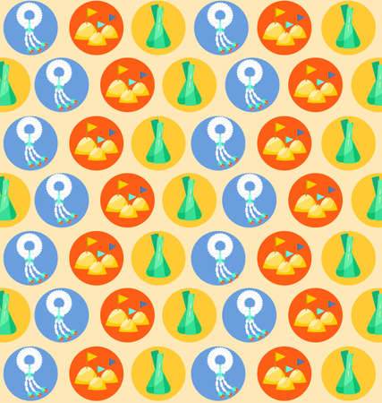 Songkran festival, Thai water festival elements, vector illustration.のイラスト素材