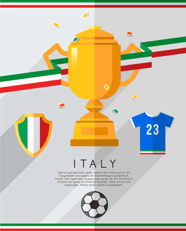 Football Championship Flat Icon : Vector Illustrationのイラスト素材