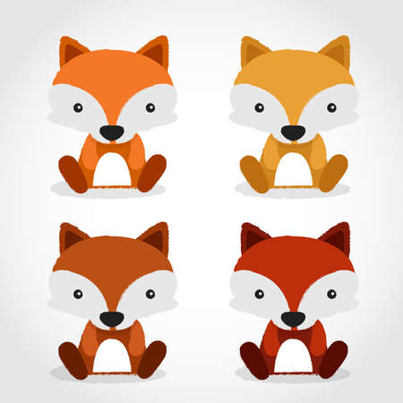 Baby Animal Collection : Vector Illustrationのイラスト素材