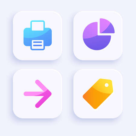 Icon Set for Mobile Interface on White Background : Vector Illustrationのイラスト素材