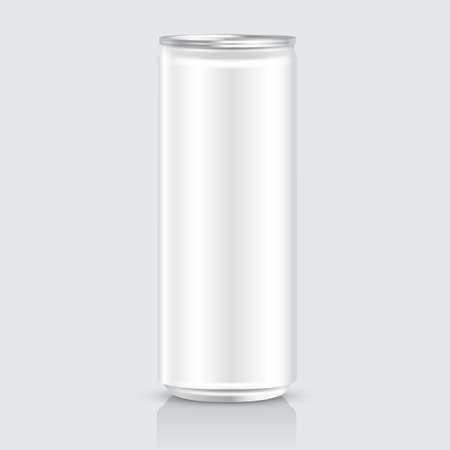 Aluminum Can Template on White Background : Vector Illustrationのイラスト素材