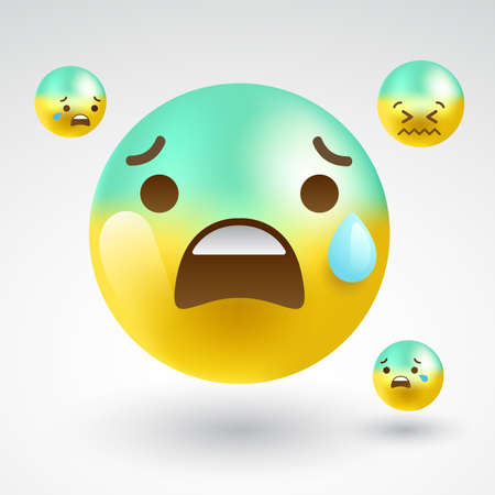 3d Smiley Emoticon : Vector Illustrationのイラスト素材