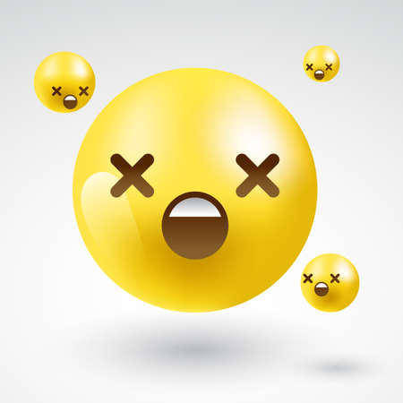 3d Smiley Emoticon : Vector Illustrationのイラスト素材