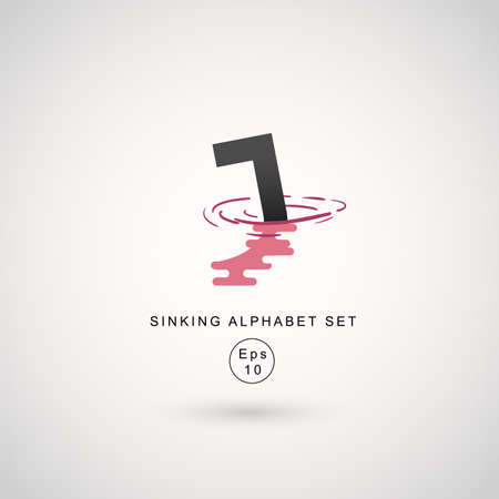 Typography design with water ripple effect isolated on white background : Vector Illustrationのイラスト素材