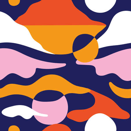 Seamless abstract pattern : Vector Illustrationのイラスト素材