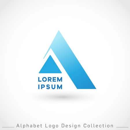 Letter A Logo Design Template isolated on white background : Vector Illustrationのイラスト素材