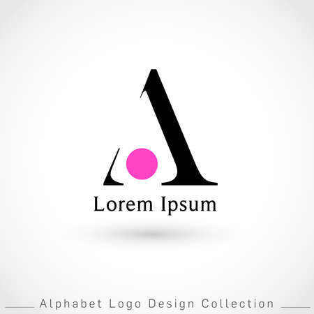 Letter A Logo Design Template isolated on white background : Vector Illustrationのイラスト素材
